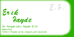 erik hayde business card